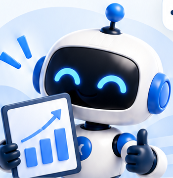 Robot educativo mostrando el progreso del curso